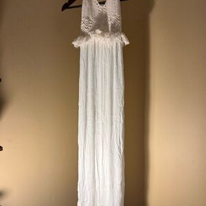 Elegant White Crochet Beach Dress